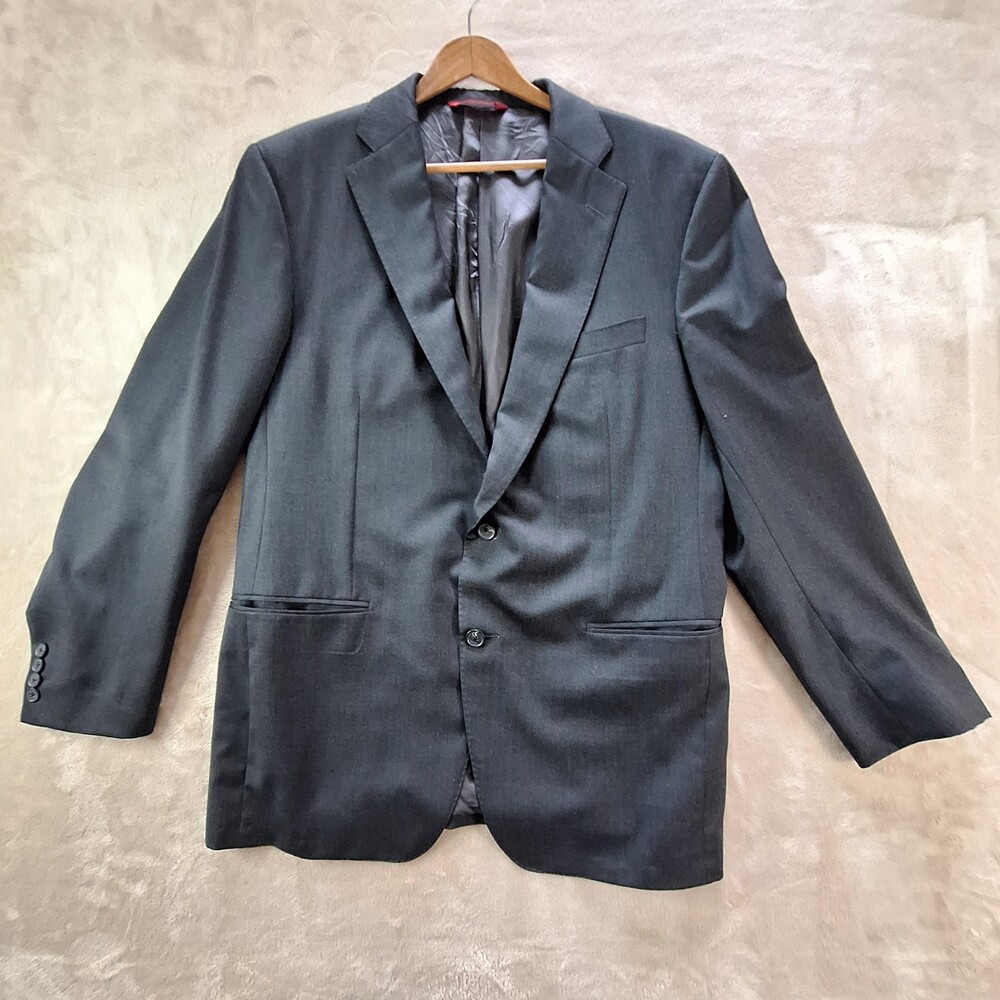 Samuelsohn Blazer Mens 42 Gray Wool Loro Piana Super 120s Performance Jacket